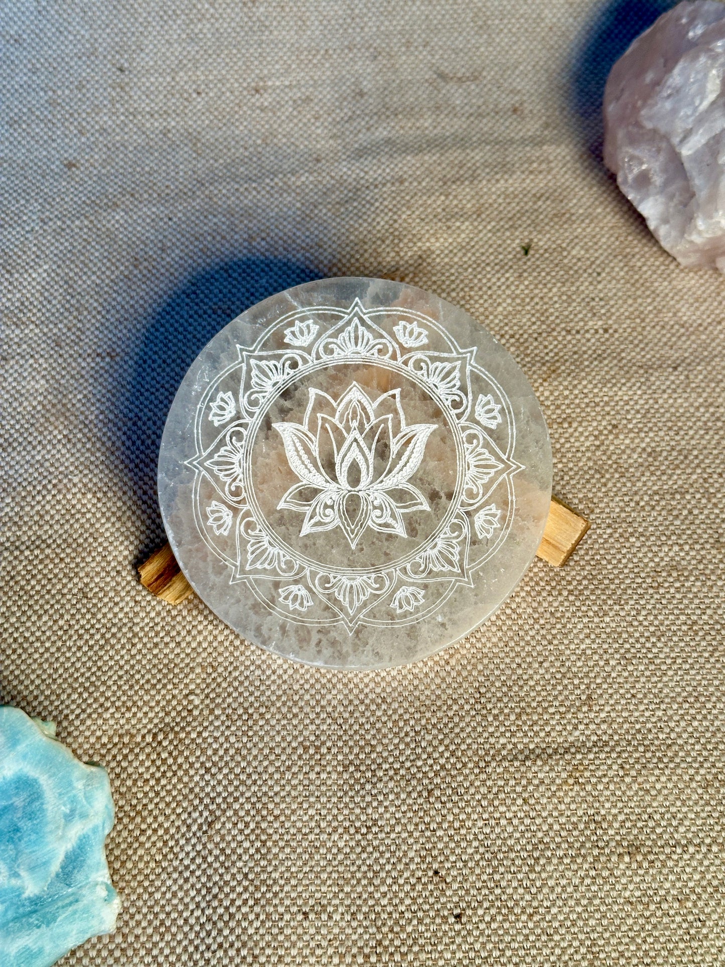 Sélénite - Lotus - 10cm