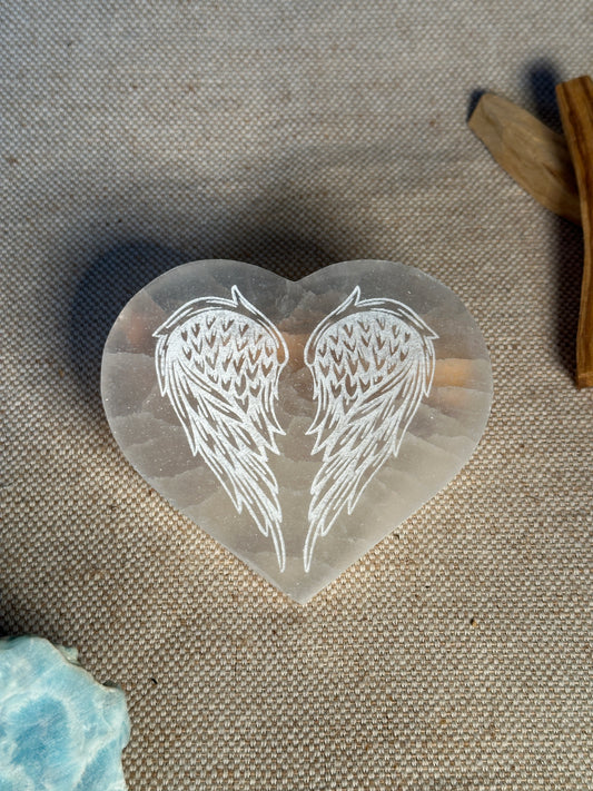 Sélénite - Cœur - 8cm